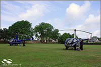 Positioning R44 helicopters for a job