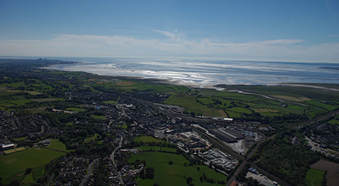 We also offer ‘Local Landmarks’ & a ‘North Lancashire Panorama’ flights for local areas - Carnforth & The Bay shown.