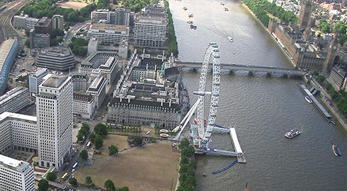 Executive helicopter transport right into the centre of London.